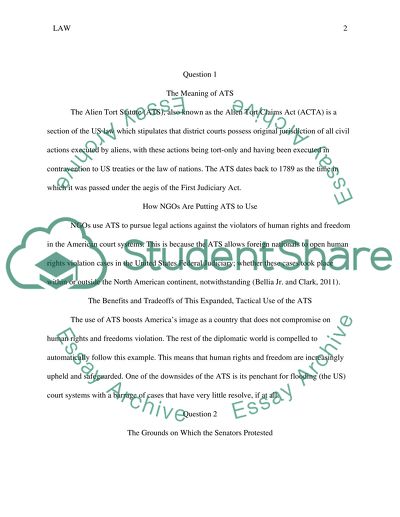 The Alien Tort Statute