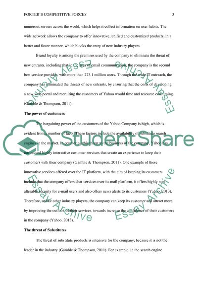 The Use of IT by Yahoo, in Dealing with Porters Competitive Forces