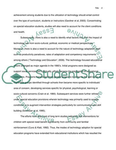 The utilization of technology in Educational Reform