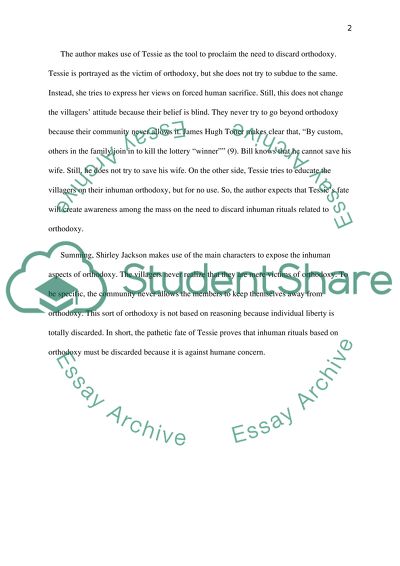 The Lottery by Shirley Jackson