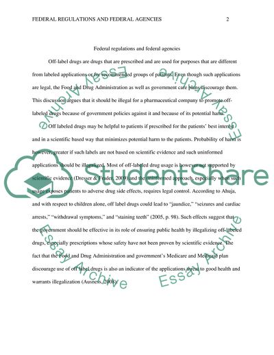 Federal Regulations And Federal Agencies