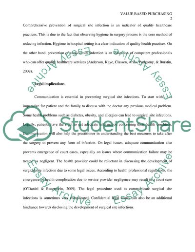 Value Based Purchasing