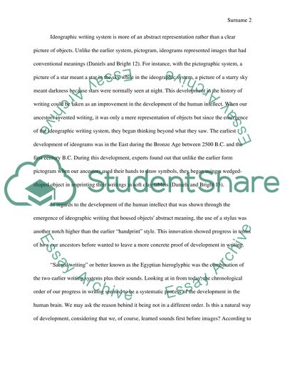 The evolution of writing and reading