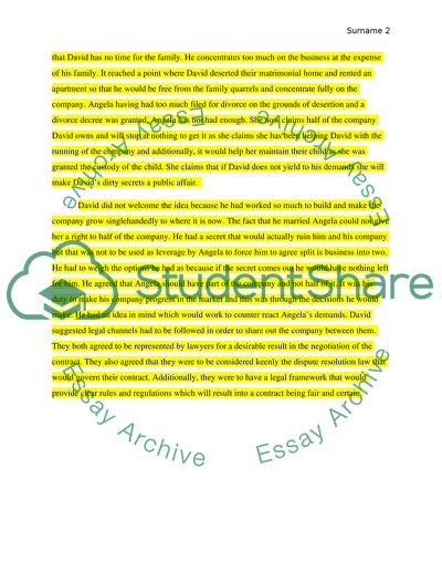 In Depth Divorse Law Case Study