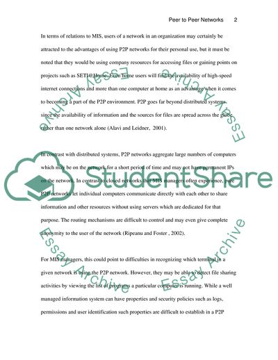 Peer to Peer Networks