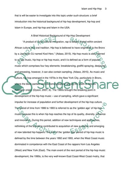 The Role of Islam in Hip-Hops in the USA and Europe