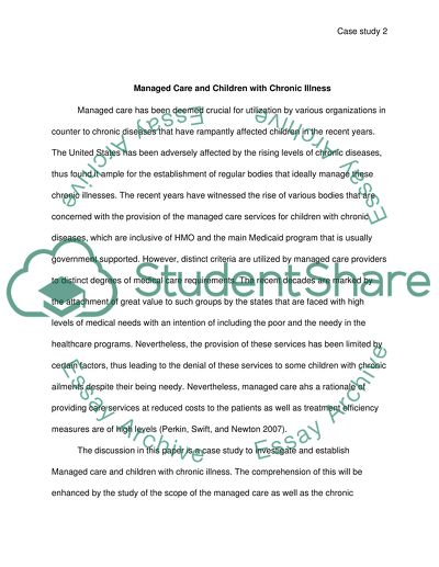 Targeted Assistance to Children with Chronic Diseases