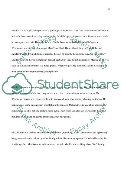 How Does Dahl Use Names of Characters in Matilda to Portray Their Personality