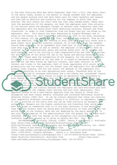 In past centuries work was often despised. why