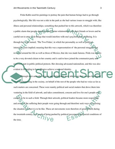 Art Movements in the Twentieth Century