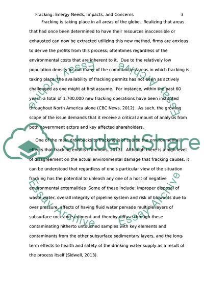 fracking research paper thesis