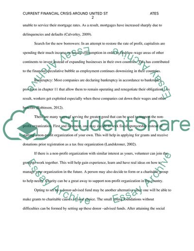 Financial Crisis around United States