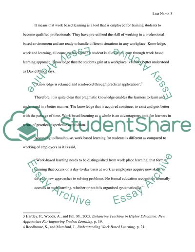 Work-based learning (at a Law ftrm)