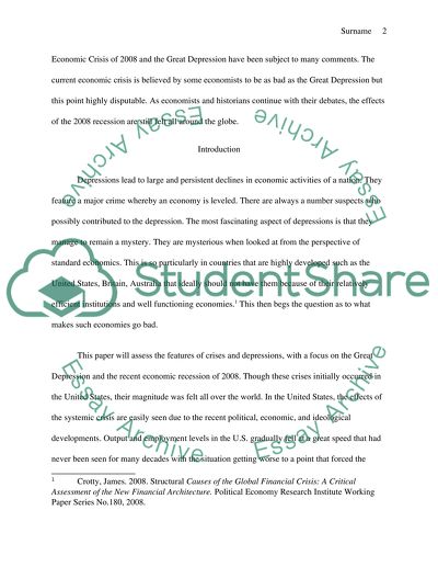 Economic Crises in the World