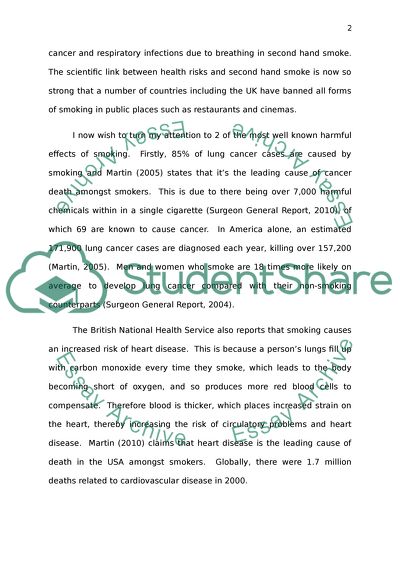 essay introduction about smoking cigarettes