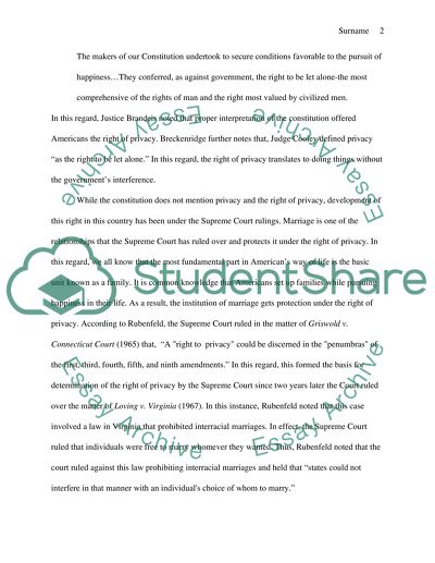 Defense of the Right of Privacy in the US