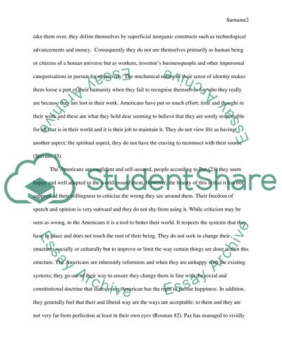 Paz and American Way of Life