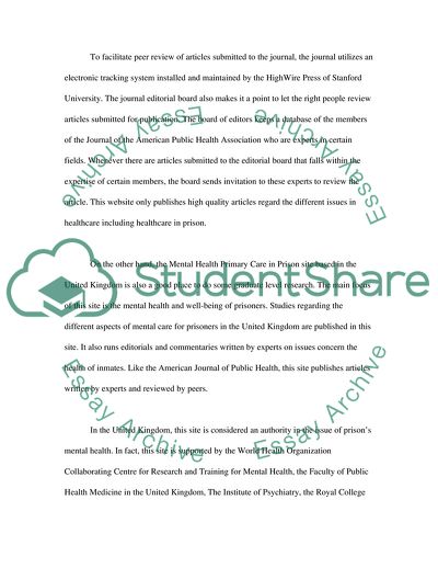 Features of the Health Care in Prison