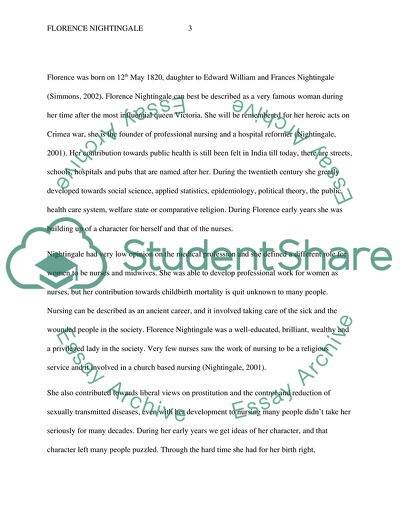 Florence Nightingale and Nursing