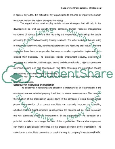 Supporting Organization Strategies