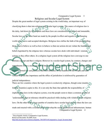 Comparative legal system