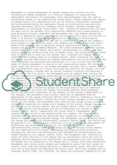 Management of Change