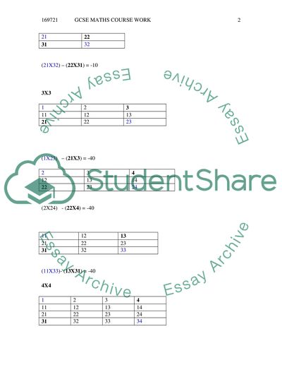 gcse maths course work