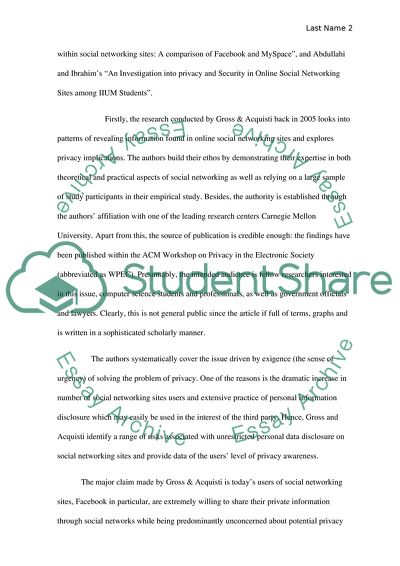 Internet and Social networking Privacy