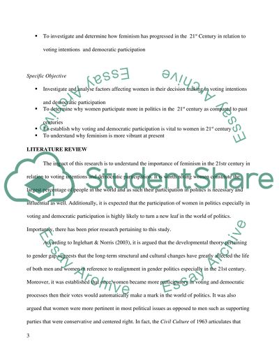 The Feminism Progression