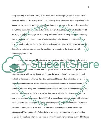 Technology: the Curse of Our Creation