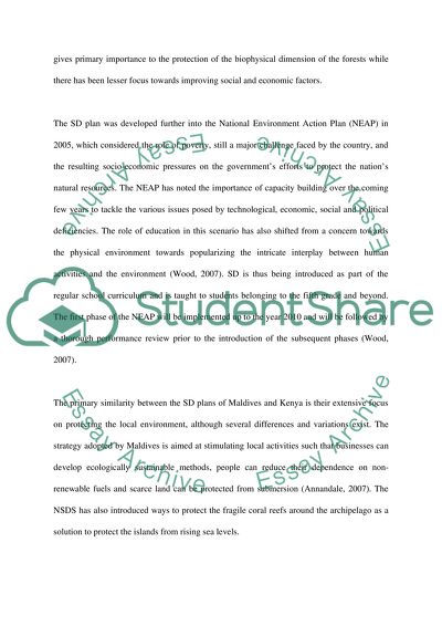 Sustainable Development (plan paper)