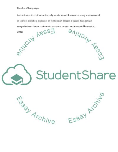 Evolution of languge