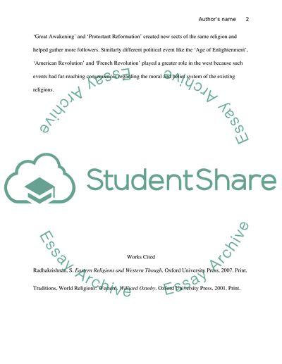 Growth Process of the Eastern and Western Religions