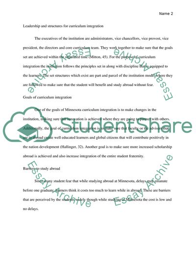 Minnesota Curriculum Integration