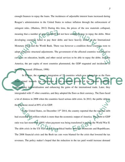 The International Debt Crisis-Causes, Consequences, and Remedies