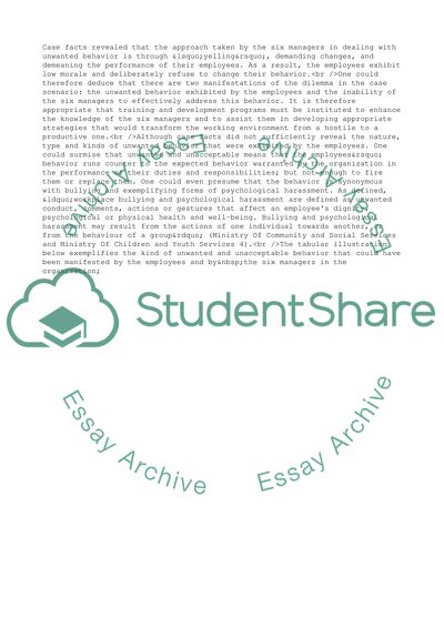 Performance Management Problem