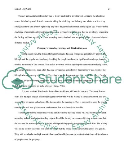 The Sunset Senior Citizens Daycares Mission