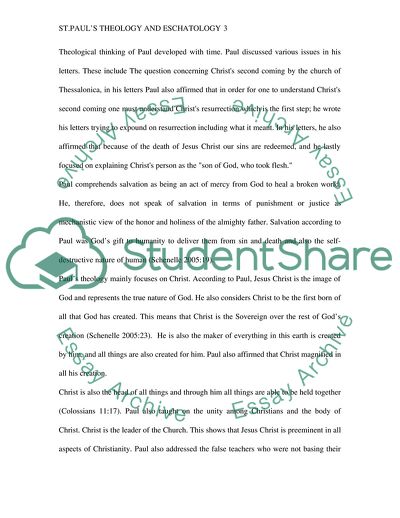 Understanding Pauls Theology through His Eschatology