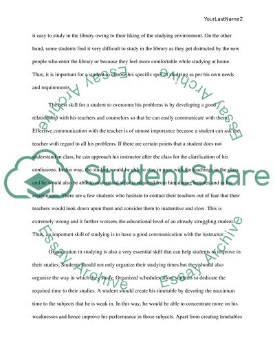 Having good study skills can improve student