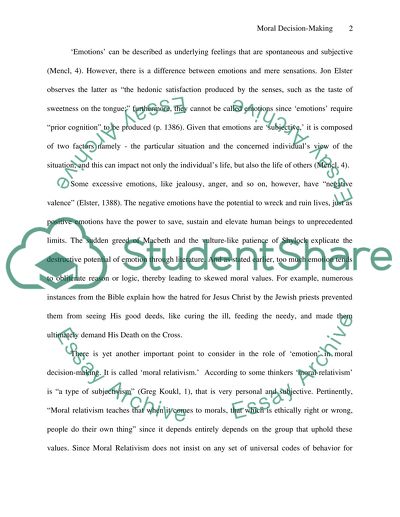 Emotion and Logic - Inseparable Halves Of Moral Decisions