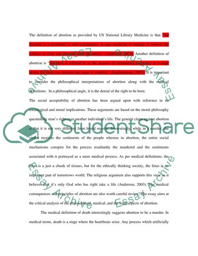 Philosophical, Medical and the Legal Aspects of Abortion