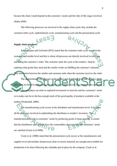 Supply Chain Processes