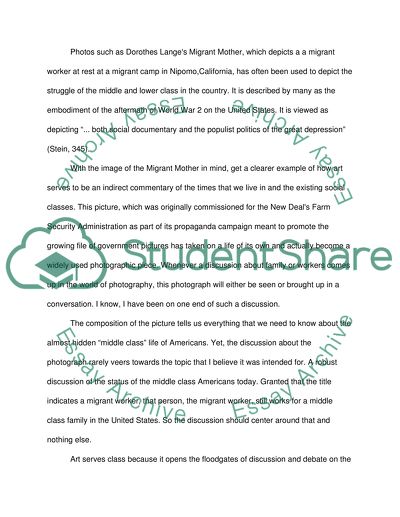 Is There a Relation Between Art and Class