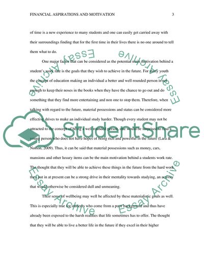 Financial Motivation and Subjective Wellbeing in University Students