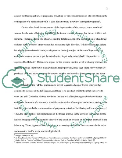 Embryo Adoption Debate