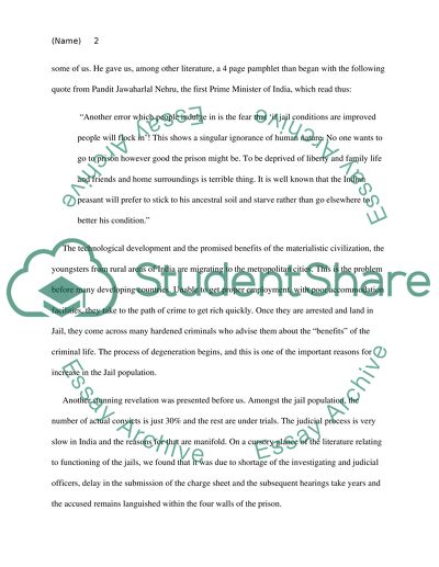 Reformation and Rehabilitation of Prison Inmates