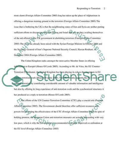Terrorism 9/11 the UK and other democracies
