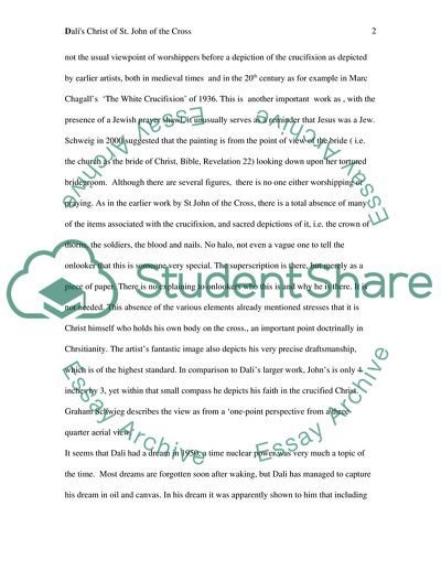 Art Religion in Dalis Christ of St.John of the Cross