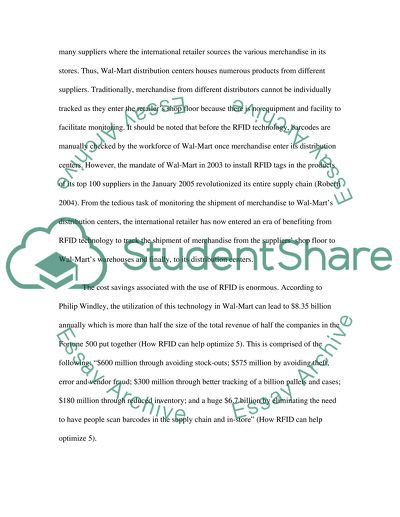 Wal Mart Distribution Centers: How they utilize technology(RFID and other technologies)