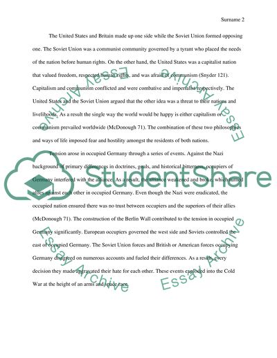 The Soviet Union and Cold War